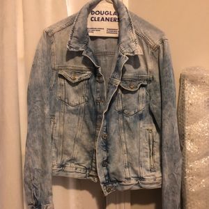 Acid wash jean jacket